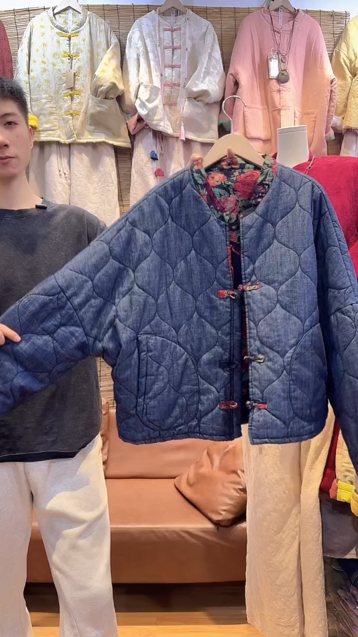 棉麻国风盘扣棉衣