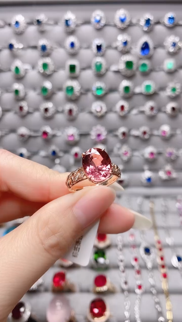 【闪购商品】碧玺18K金戒指18K金镶嵌1