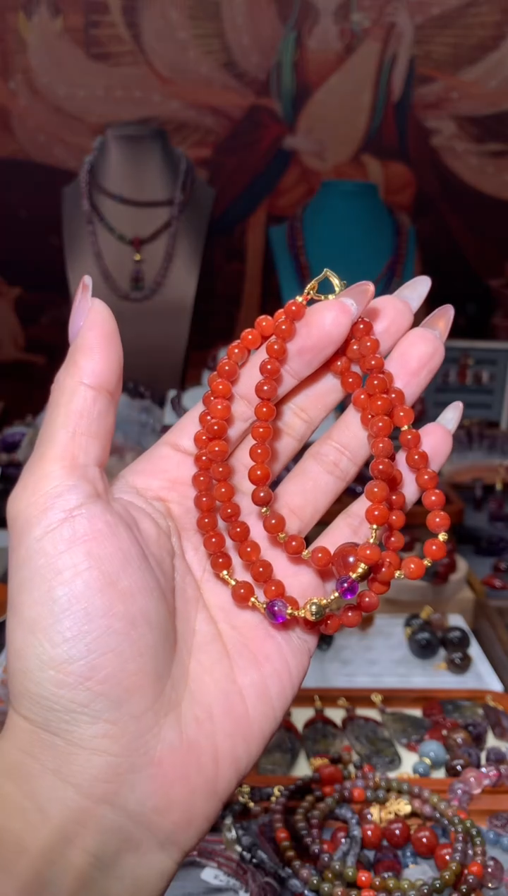 未镶嵌珠宝半成品水晶红极光万能链