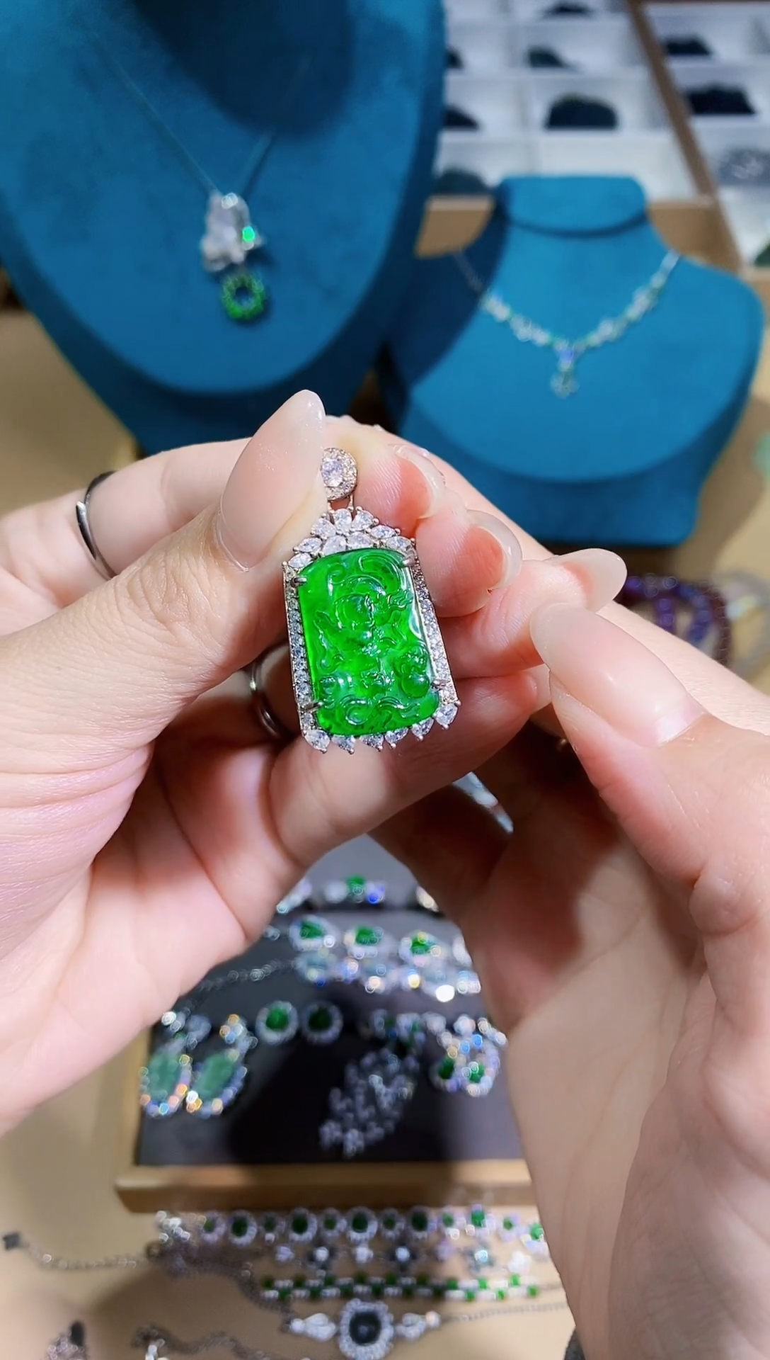 【闪购商品】翡翠吊坠(不含链)银S925镶嵌多样性 发其一【38】