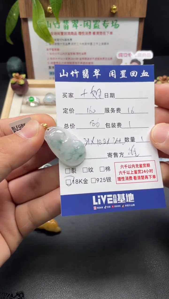 颈饰18K金镶嵌翡翠?****️3003089