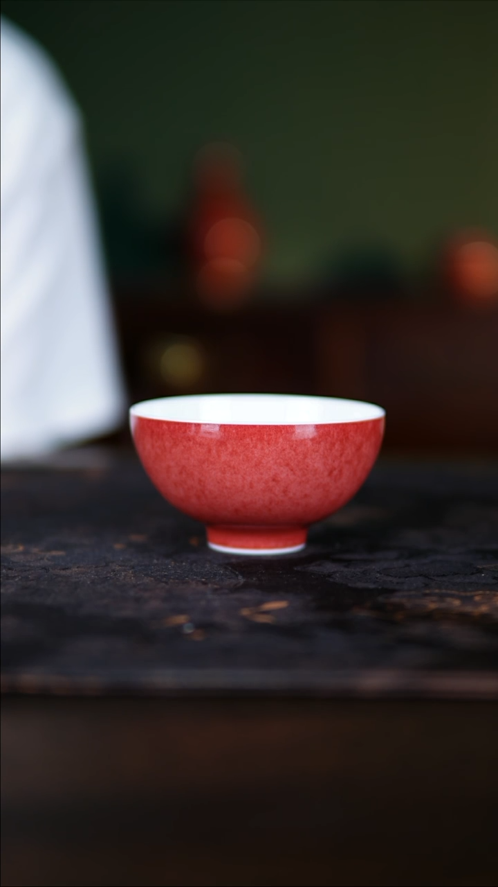 杯子景德镇纯手工陶瓷豇豆红