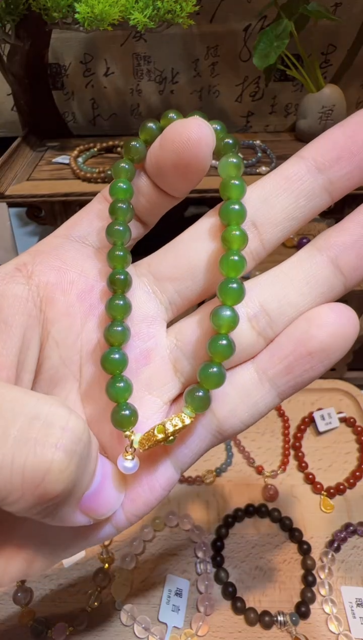 未镶嵌手链和田玉手饰@@