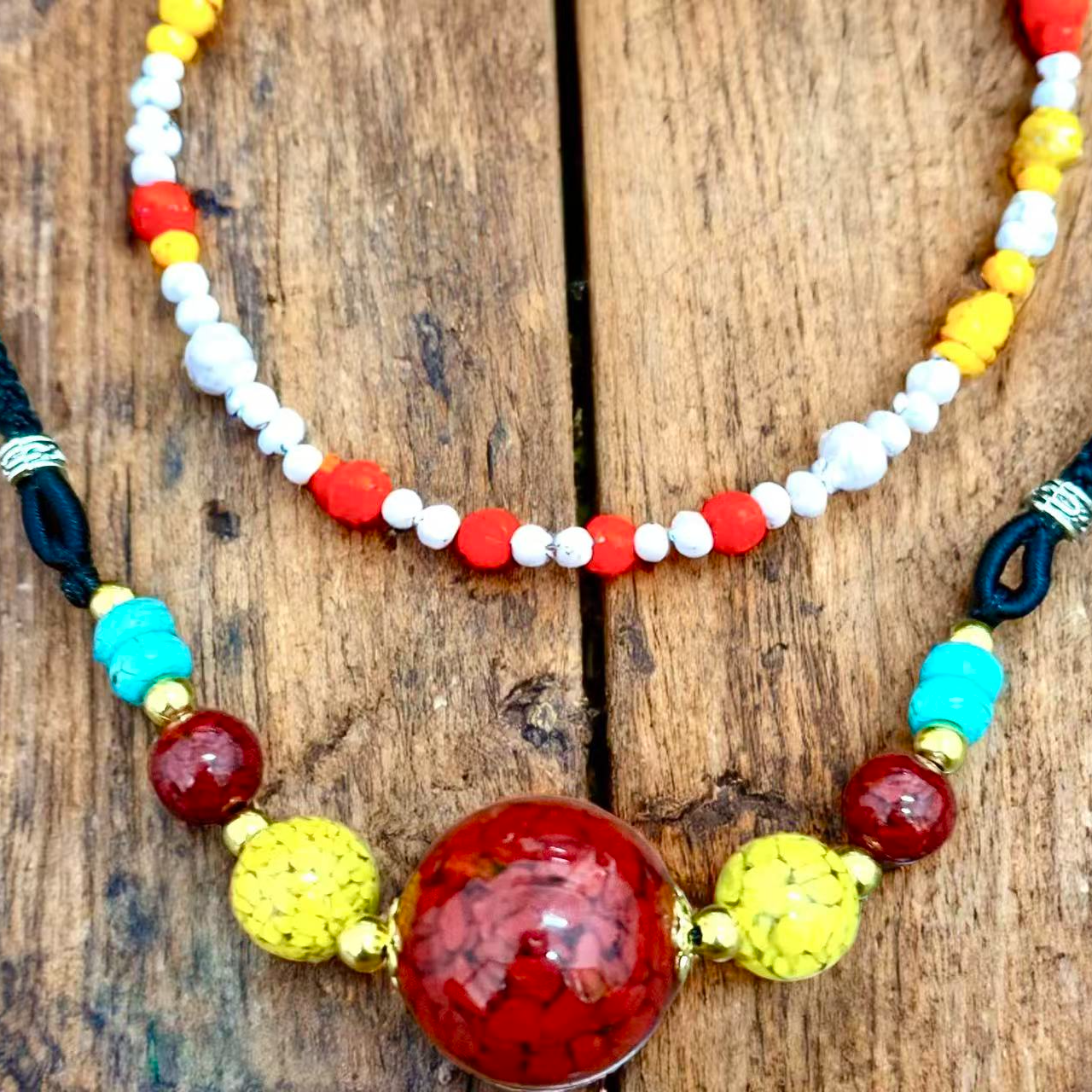 含辰砂工艺品朱砂晶体砂锁骨链吊坠毛衣挂件16号大珠子圆珠