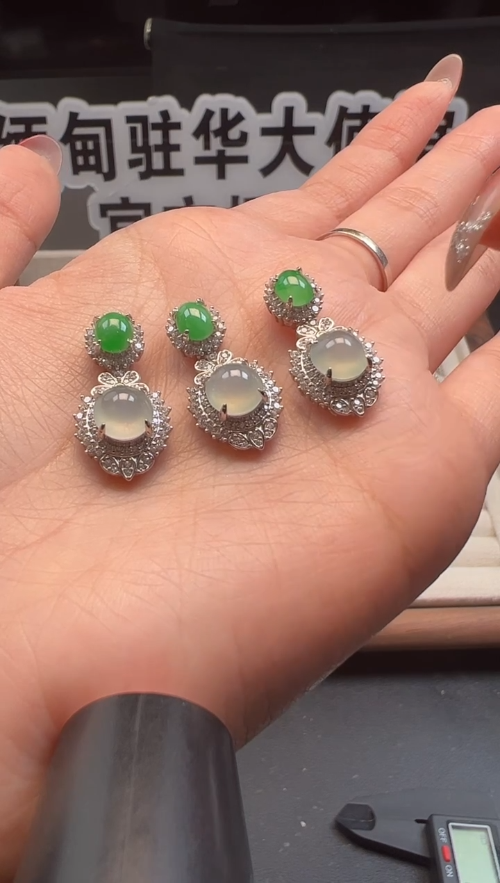 吊坠(不含链)银S925镶嵌翡翠 缅甸珠宝严选多样性发其一