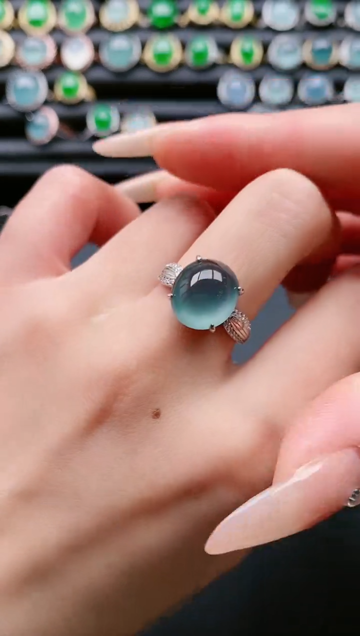 【闪购商品】翡翠戒指银S925镶嵌11111