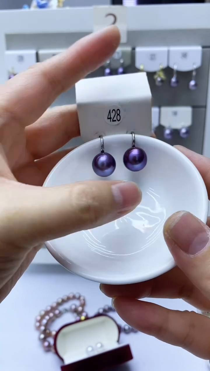 【闪购商品】淡水珍珠耳饰银S925镶嵌428