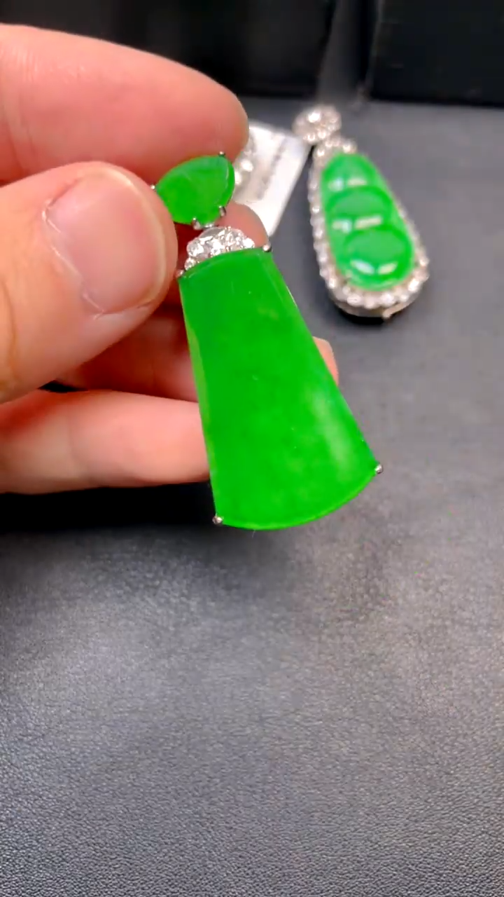 吊坠(不含链)银S925镶嵌翡翠DZ 