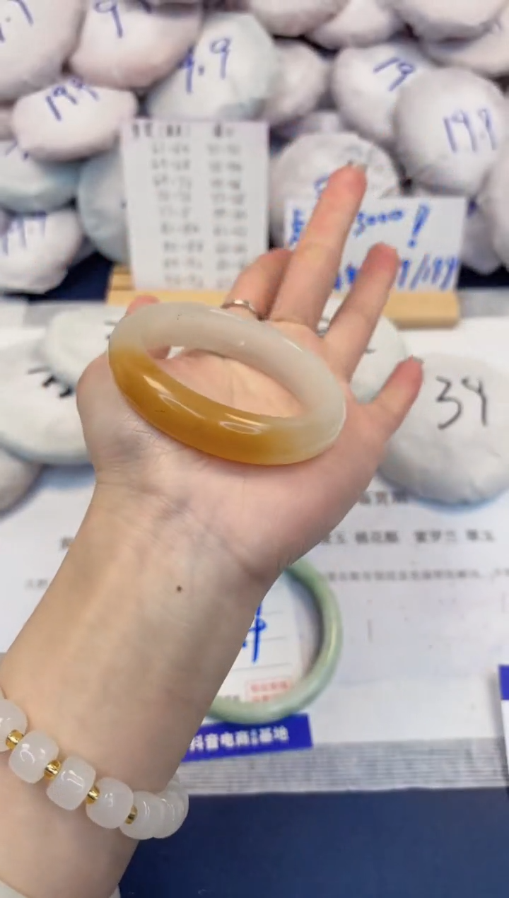 【闪购商品】石英质玉手镯未镶嵌413-财气镯-圈口54