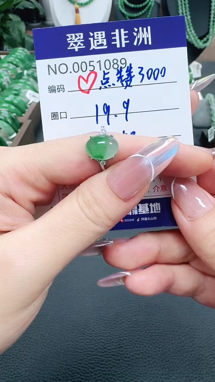 未镶嵌1石英质玉（非洲翠）钱****?/1089