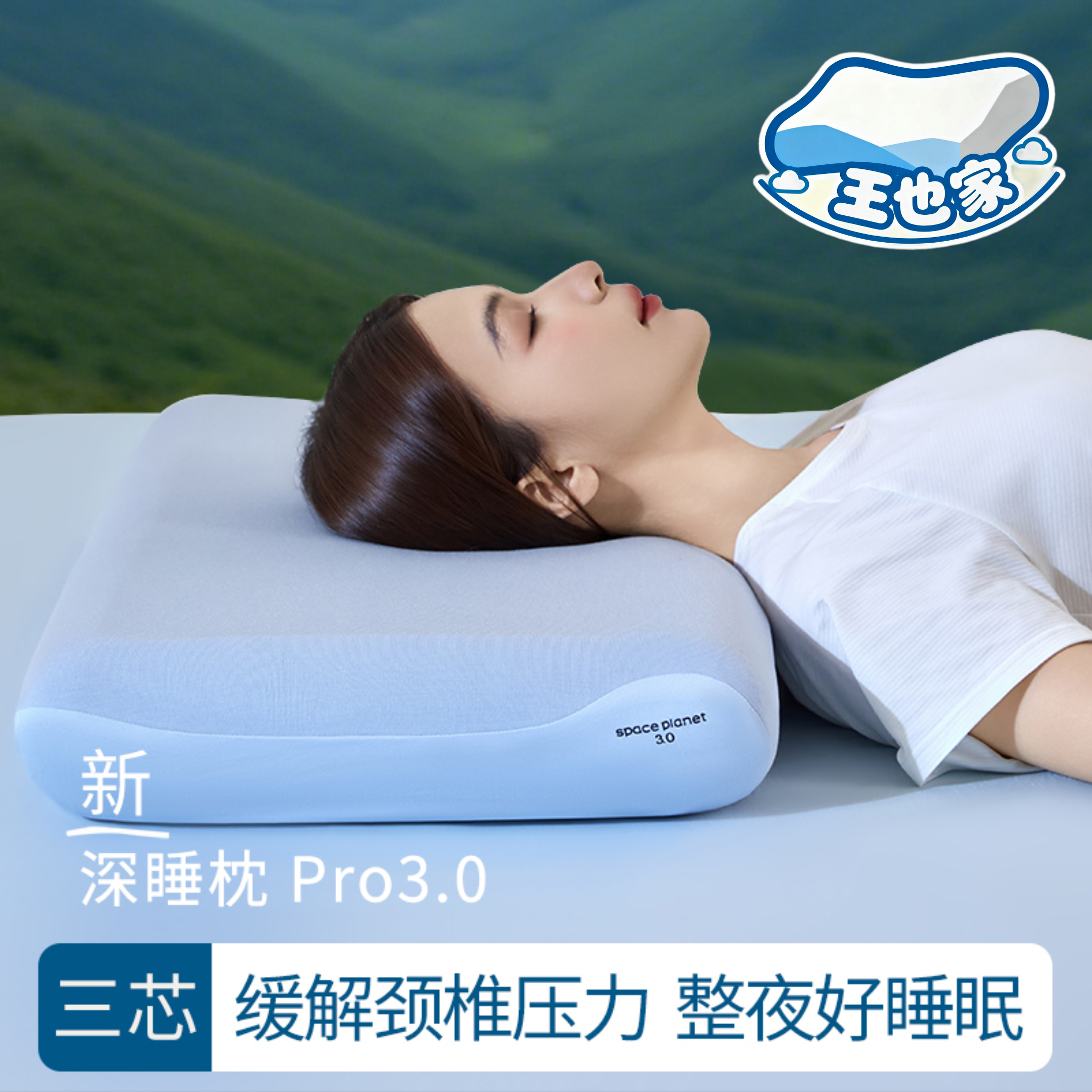 【三芯-R6】【某朵-记忆枕】深睡枕Pro3颈椎专用枕头跟踪动态分区护颈