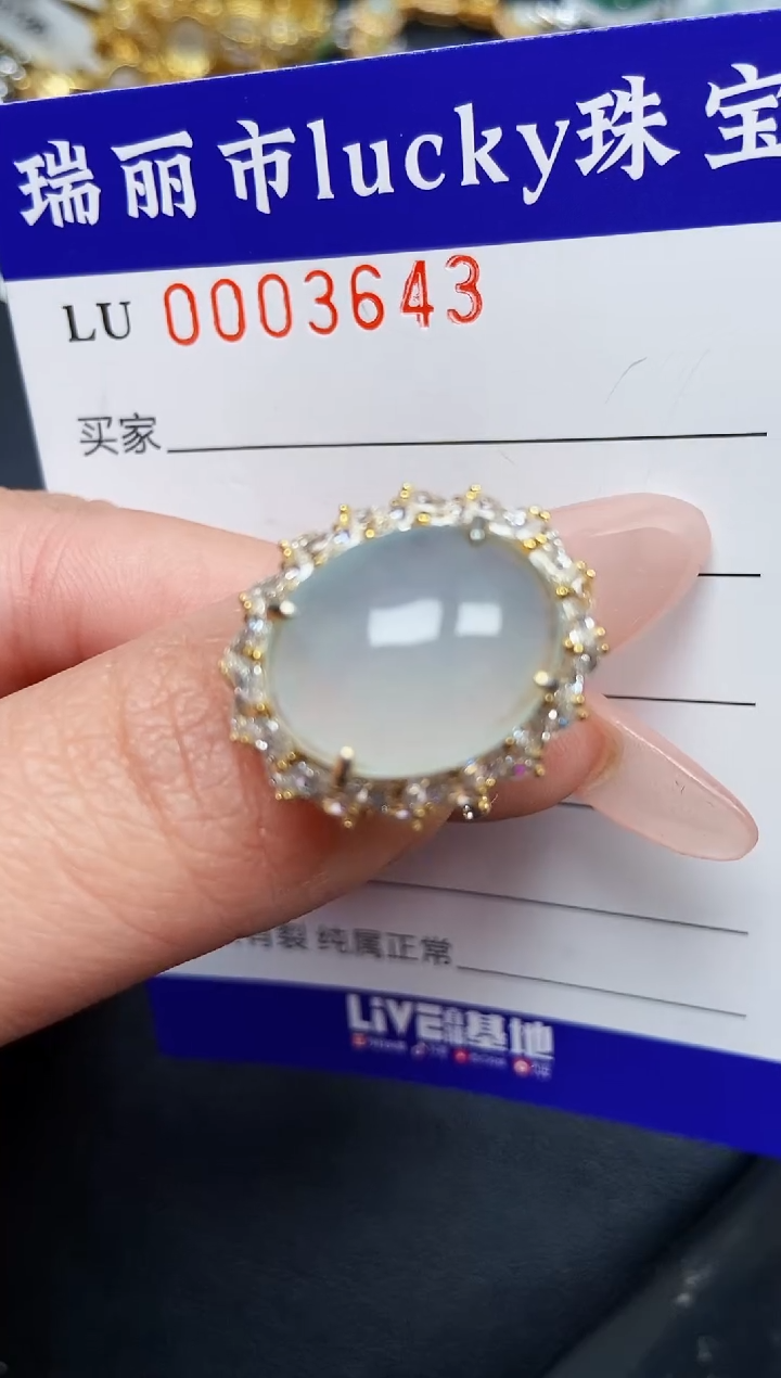 【闪购商品】翡翠颈饰银S925镶嵌3643