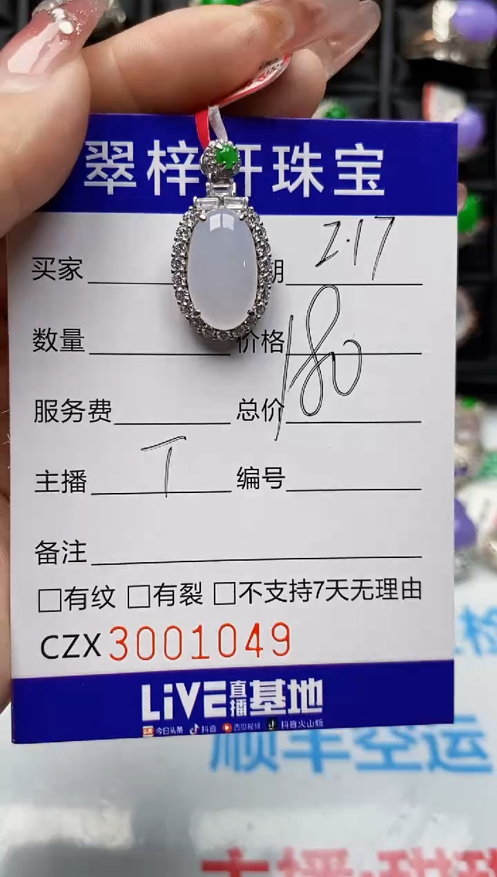 【闪购商品】翡翠戒指银S925镶嵌1049