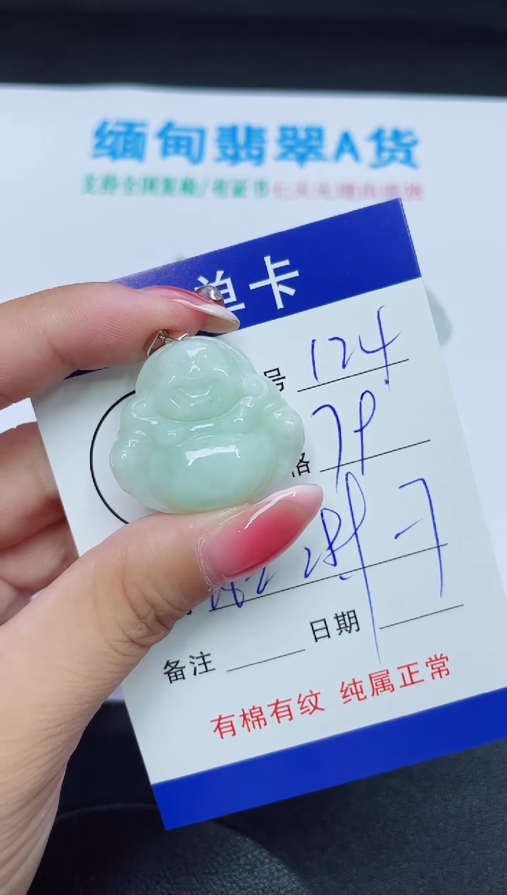 翡翠未镶嵌吊坠(赠链)124