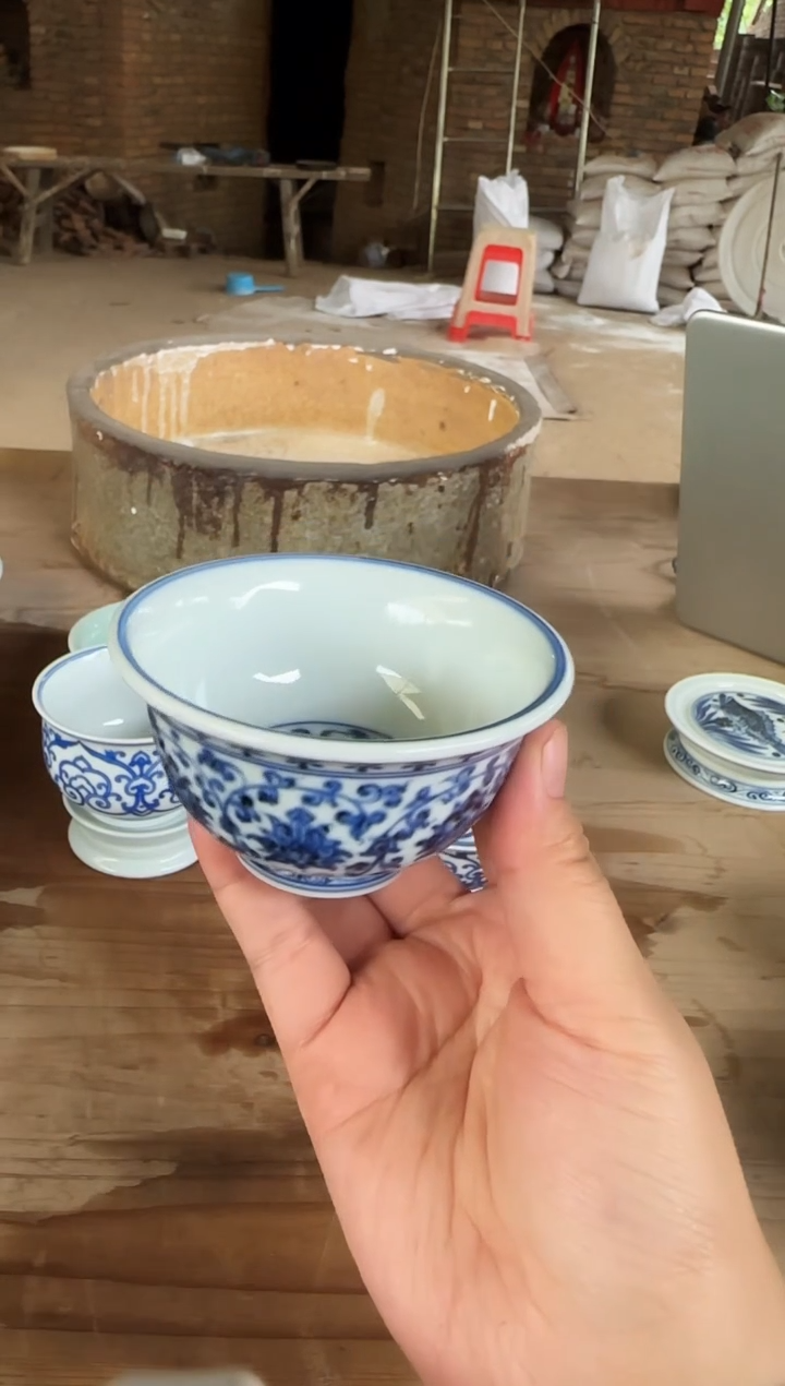 杯子双板桥柴窑双板桥柴窑狮心