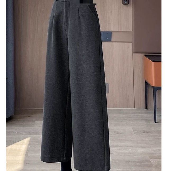 【李姑娘专属】89133高腰显瘦加绒毛呢裤