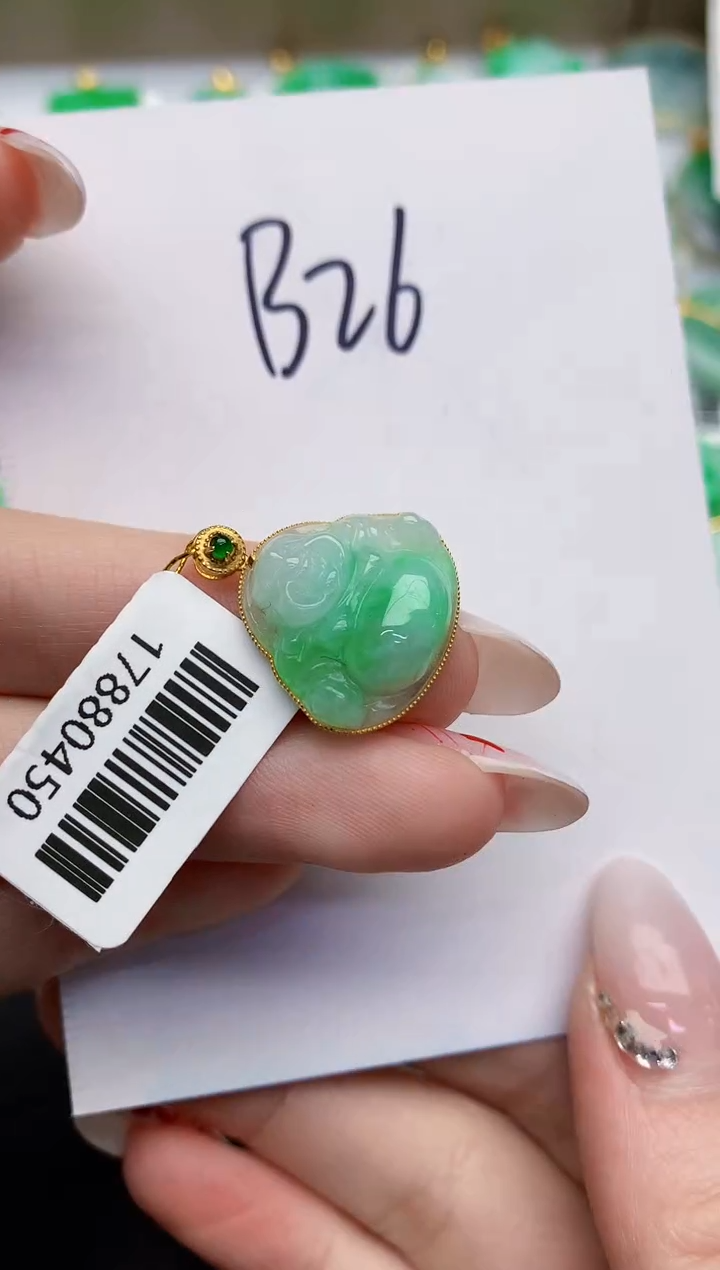 【闪购商品】翡翠颈饰18K金镶嵌000000000000