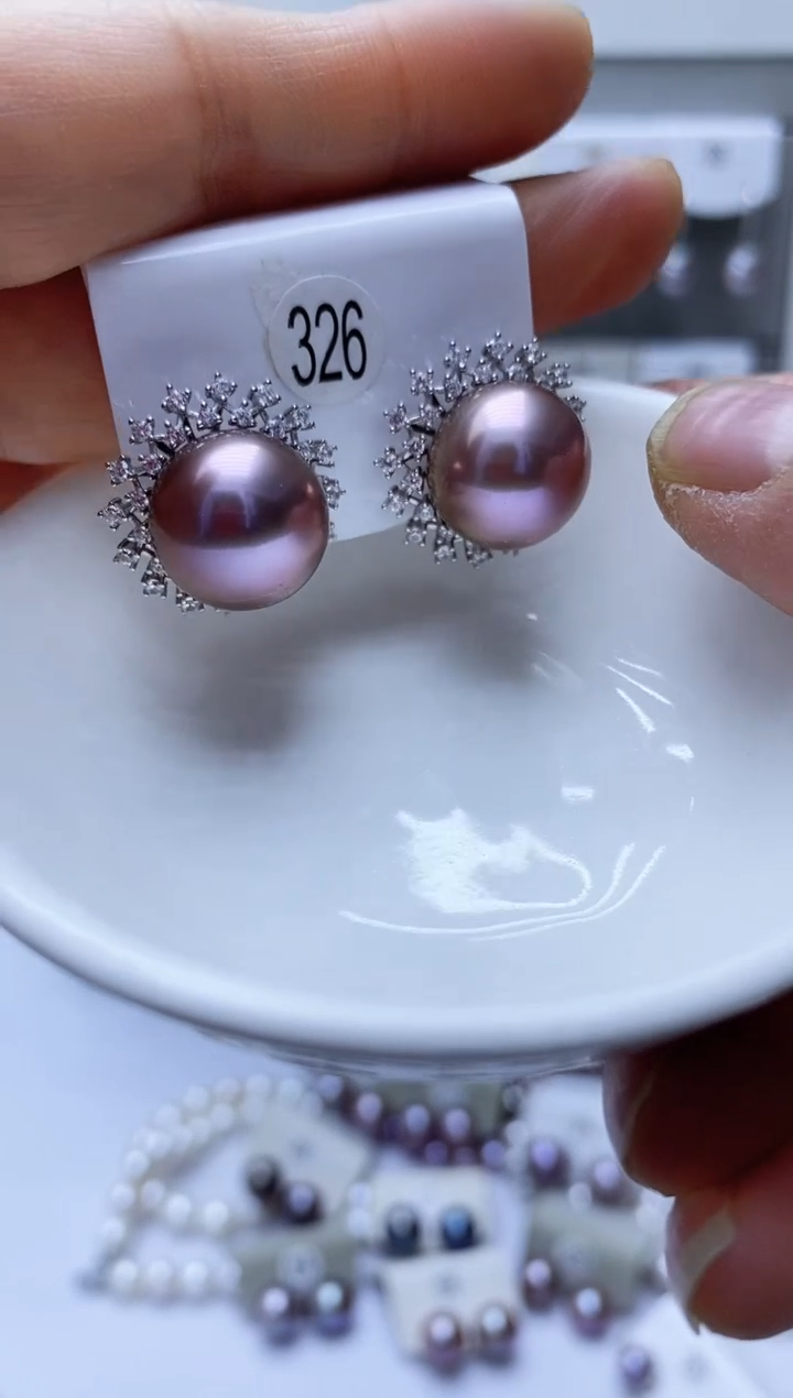 【闪购商品】淡水珍珠耳饰银S925镶嵌326
