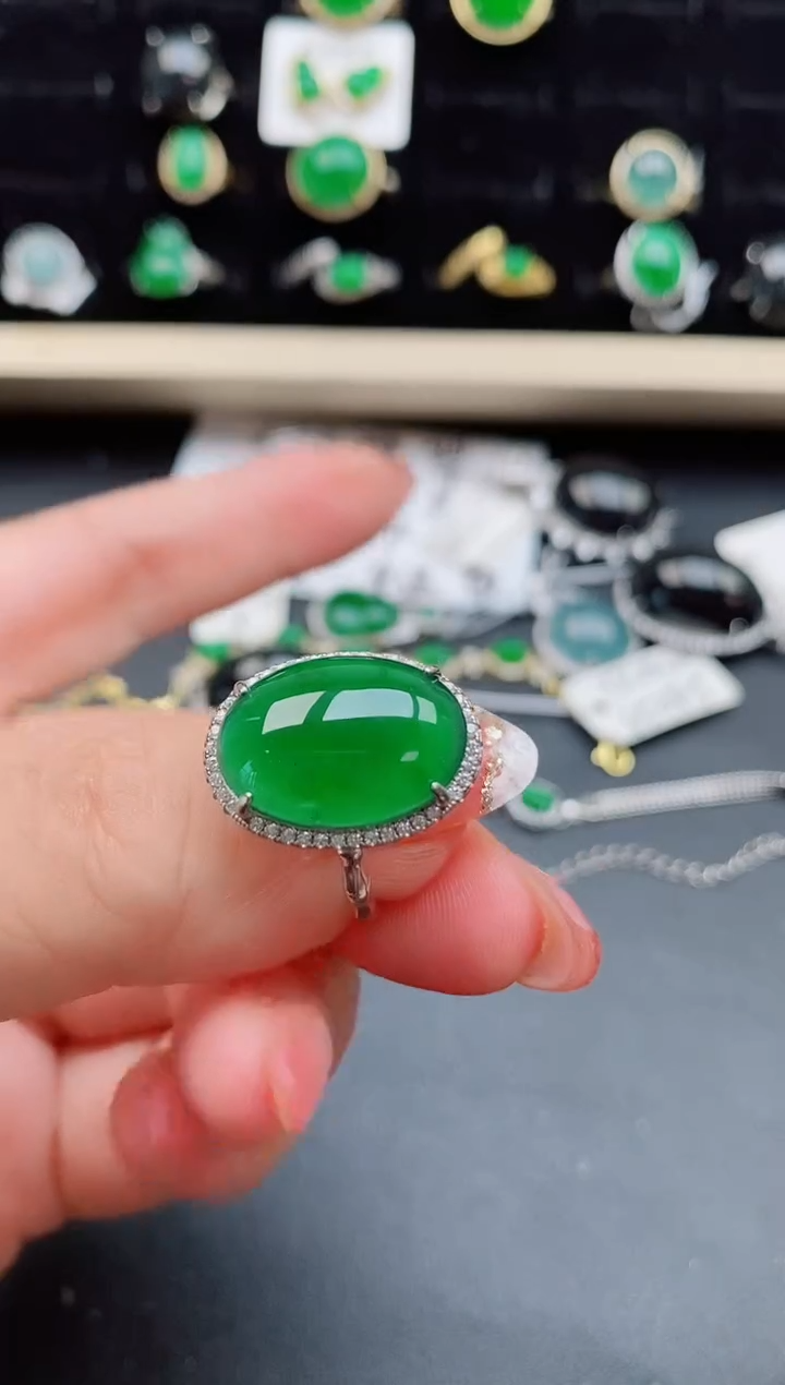 【闪购商品】翡翠戒指银S925镶嵌121212