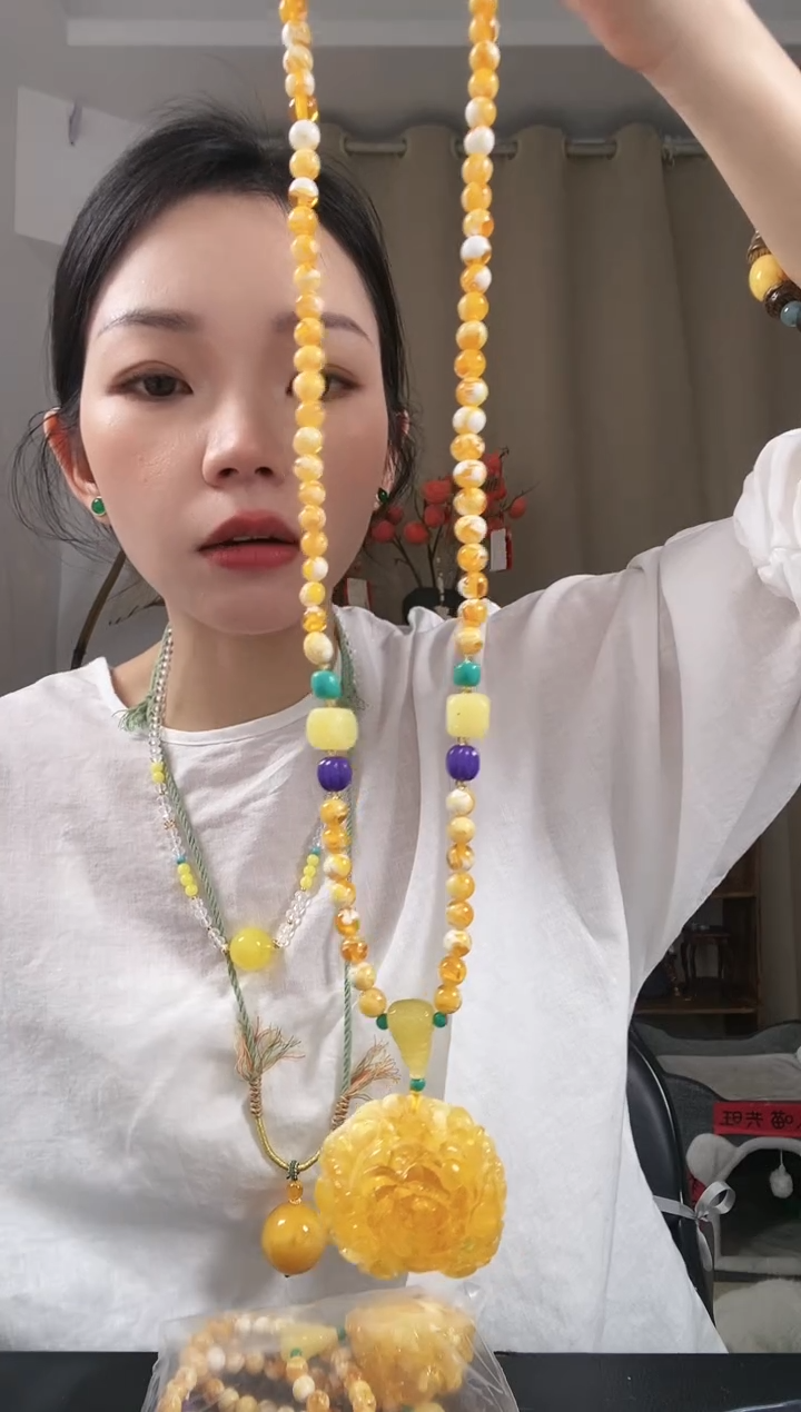 【闪购商品】琥珀颈饰未镶嵌E335EEEEE