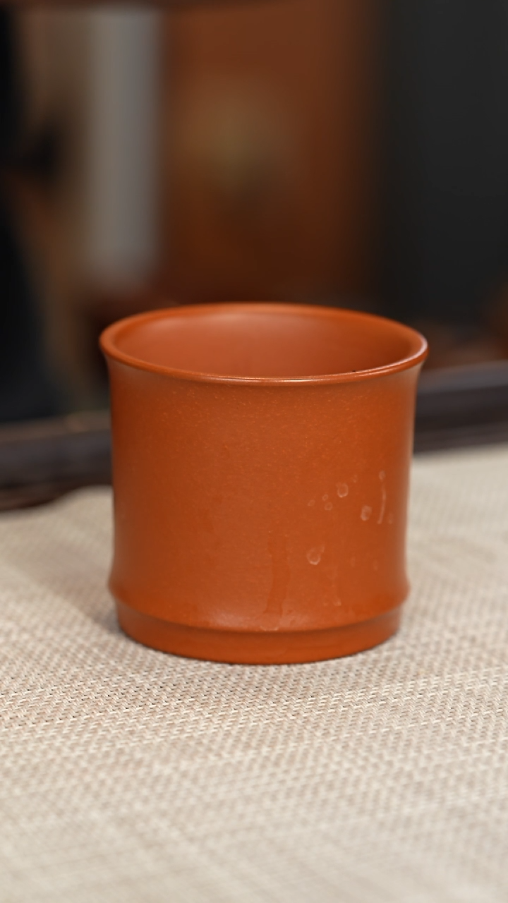 【闪购商品】紫砂茶壶朱泥竹节杯