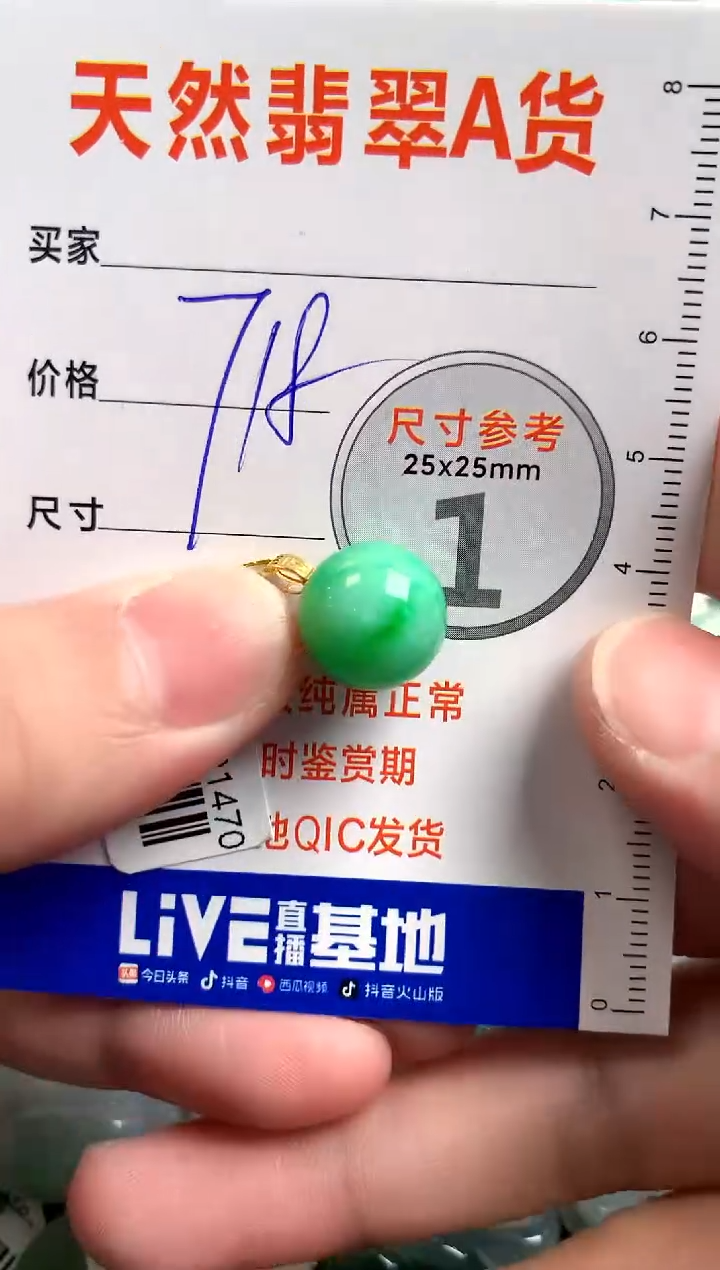 【闪购商品】翡翠颈饰18K金镶嵌0816221942