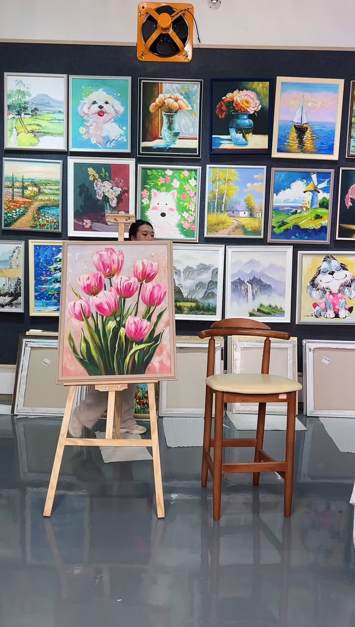 【闪购商品】油画135号 60*80 郁金香-手绘油画