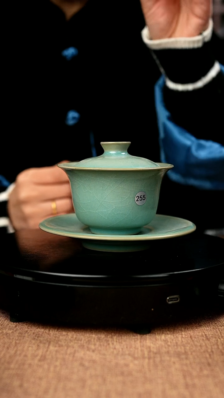 【闪购商品】255#一级品手工仿古支钉元宝盖碗