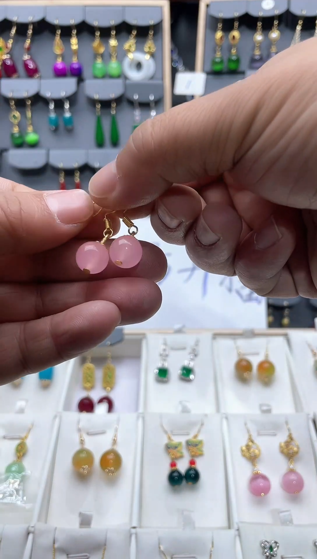 【闪购商品】玛瑙/玉髓耳饰14K金镶嵌时尚耳饰111