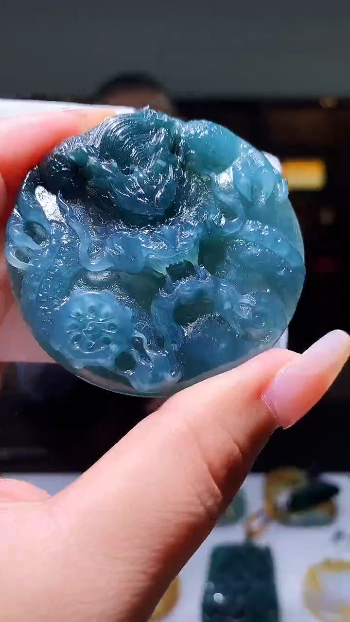 【闪购商品】定制翡翠未镶嵌1057xx-毛货挂件17