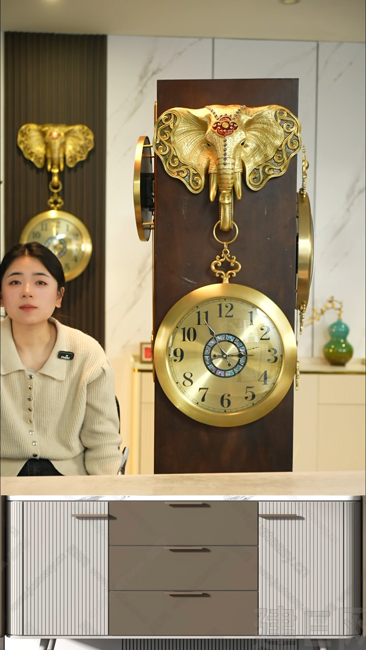 【闪购商品】有机玻璃黄铜挂钟