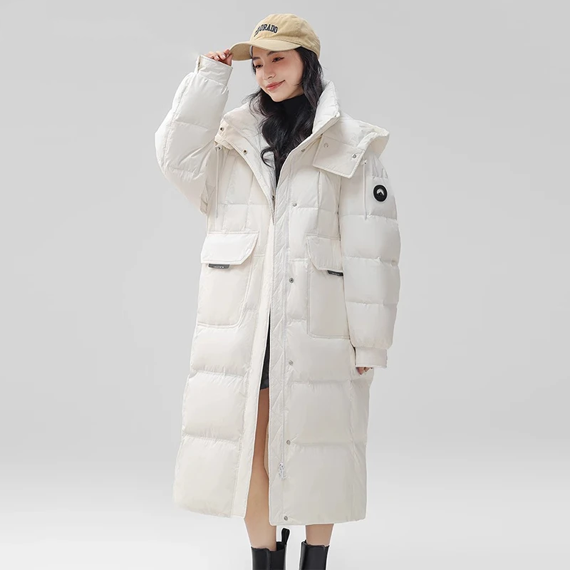 【楠姐】C690女款时尚休闲羽绒服冬季宽松休闲中长款