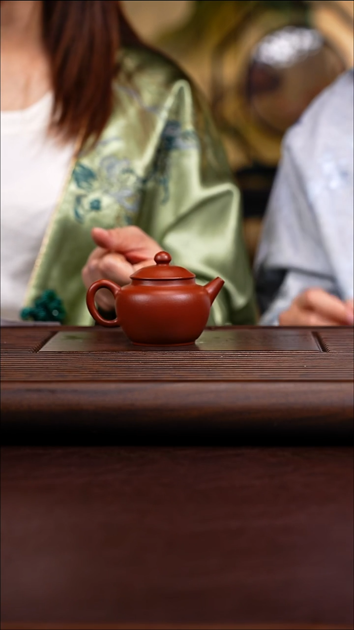 茶壶紫砂巨轮笠帽 105cc 朱泥 好礼系列