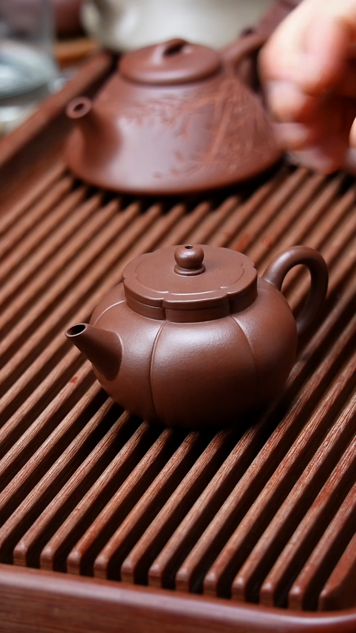 茶壶紫砂李*律筋园紫砂壶黄龙山紫泥