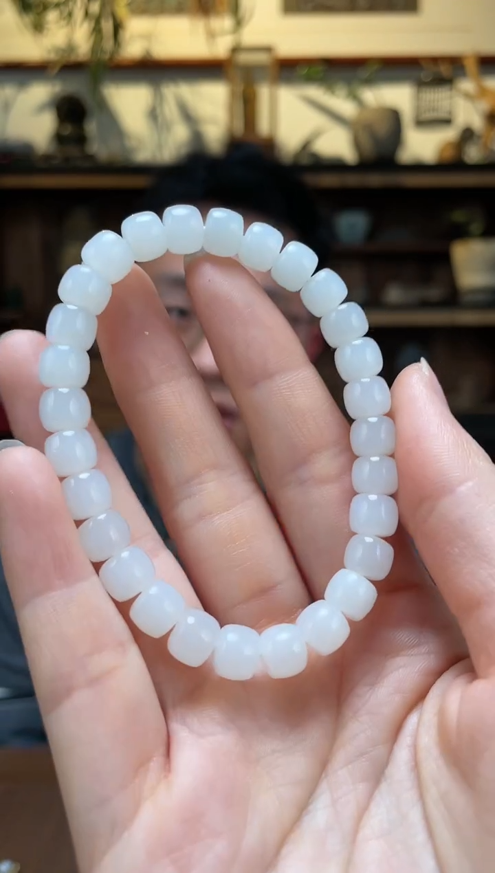 【闪购商品】和田玉手串未镶嵌白玉老型手串HX