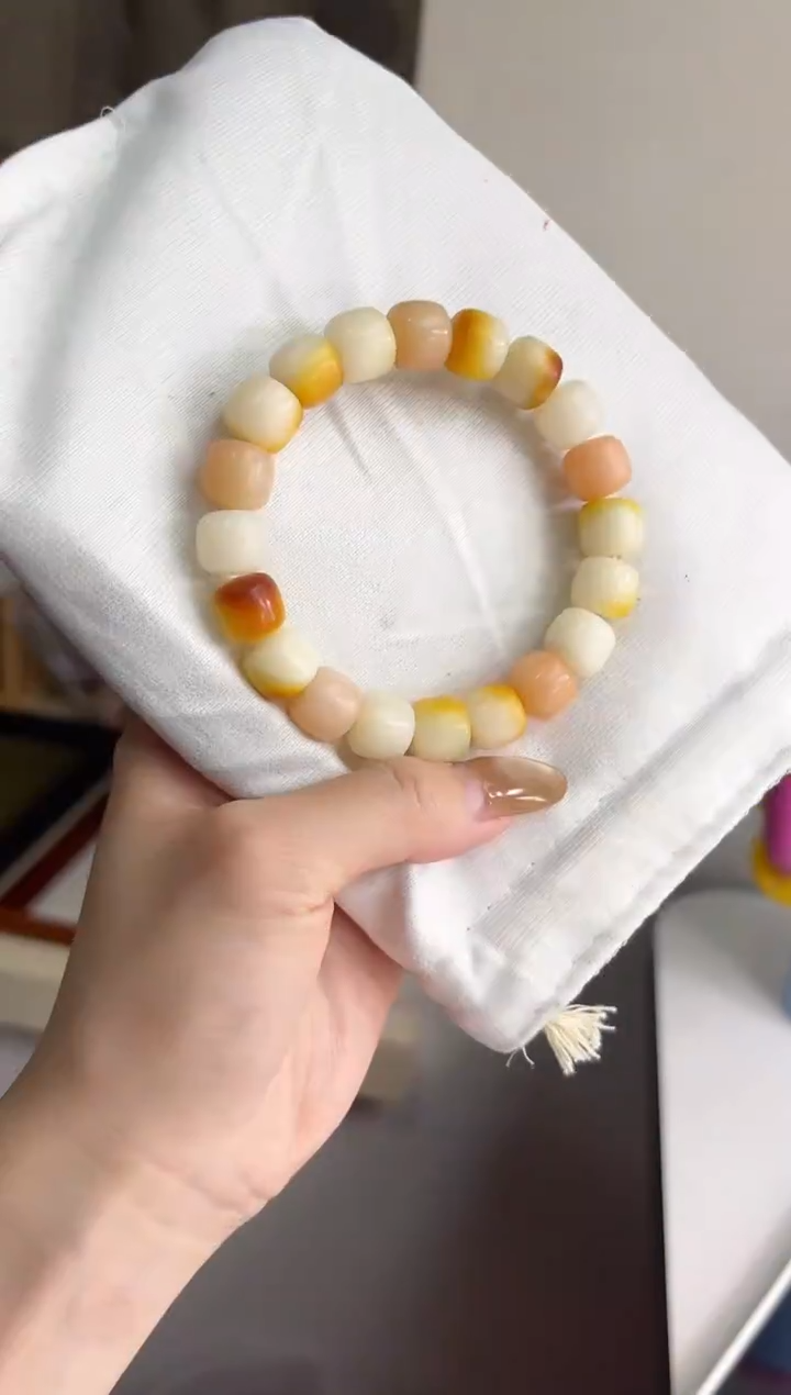 手串菩提根/象牙果沐d37圣诞节干磨桶珠10*12mm手串