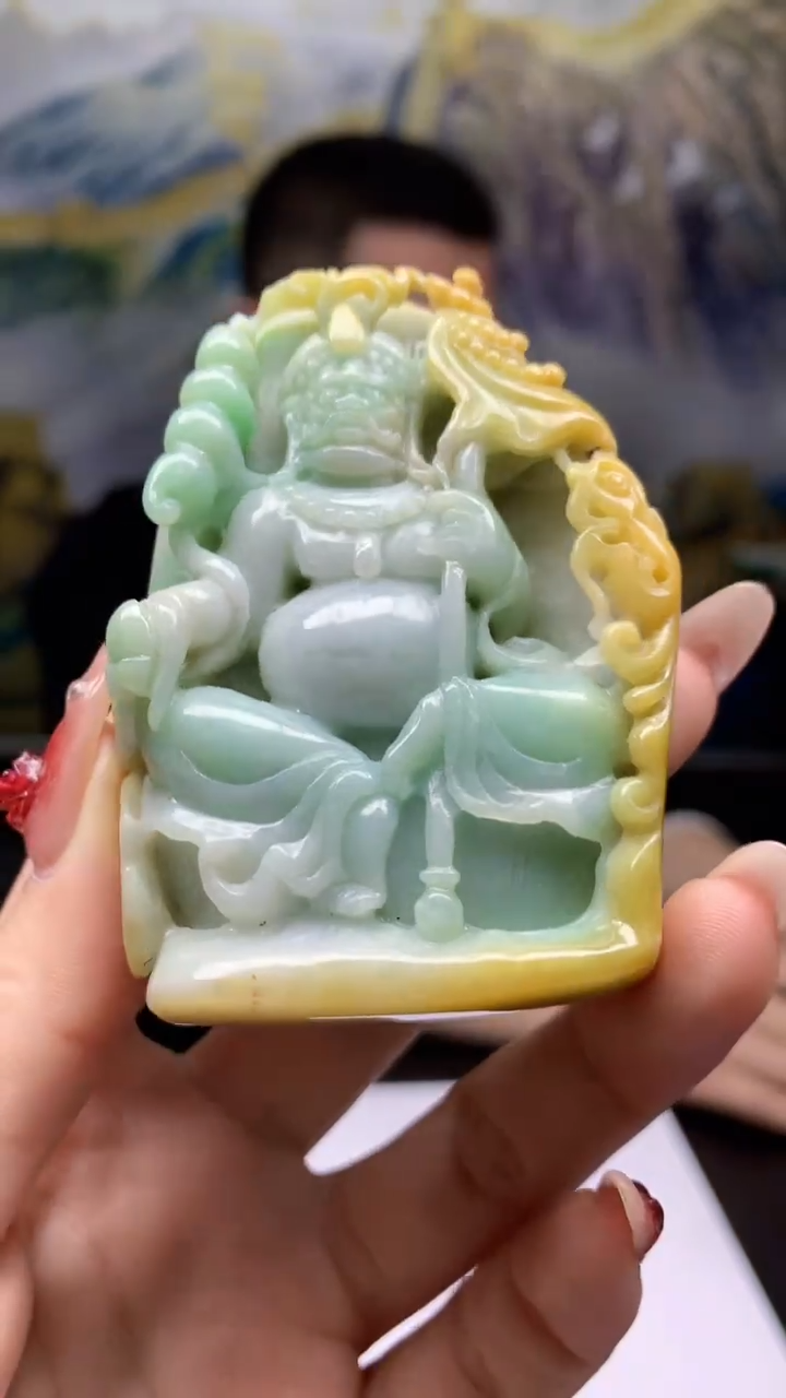 【闪购商品】定制翡翠未镶嵌1064ry-毛货挂件94