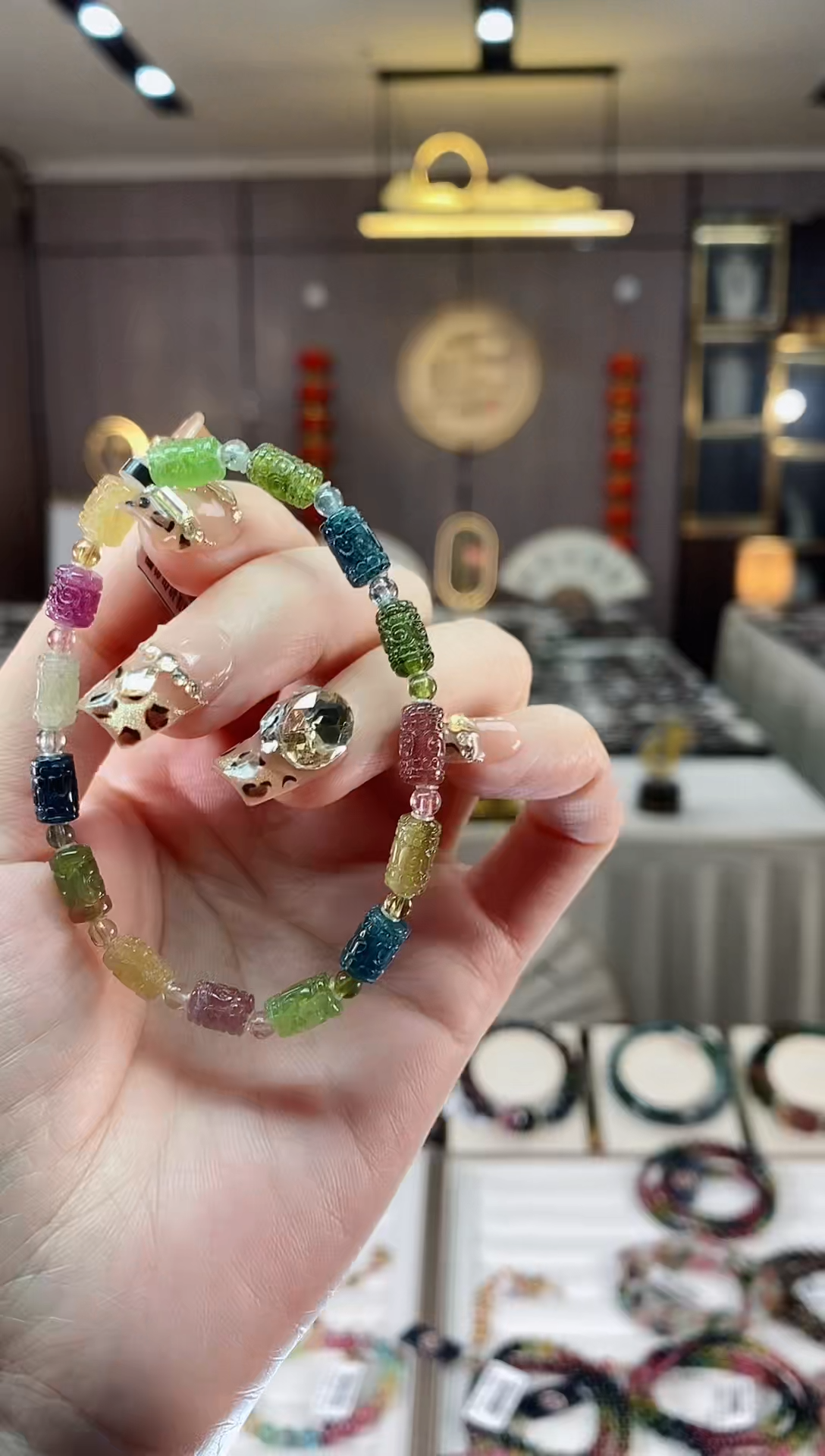 【闪购商品】碧玺桶珠打蛋器手串5mm+未镶嵌一物一证dan