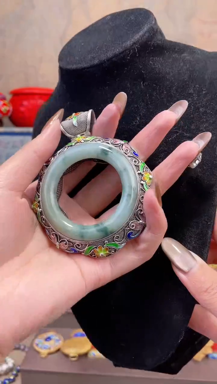 【闪购商品】非遗绝技花丝镶嵌大吊坠