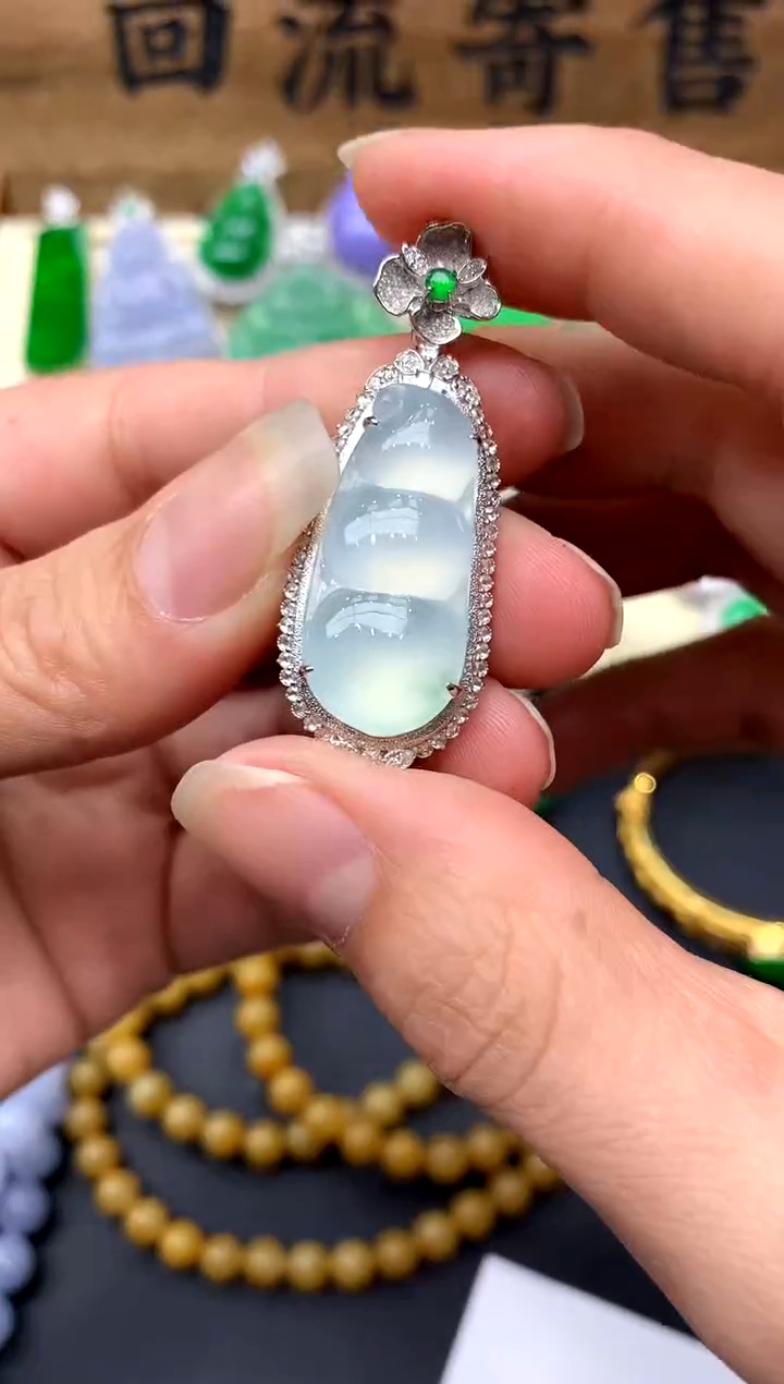 【闪购商品】翡翠颈饰18K金镶嵌436-中国好珍宝