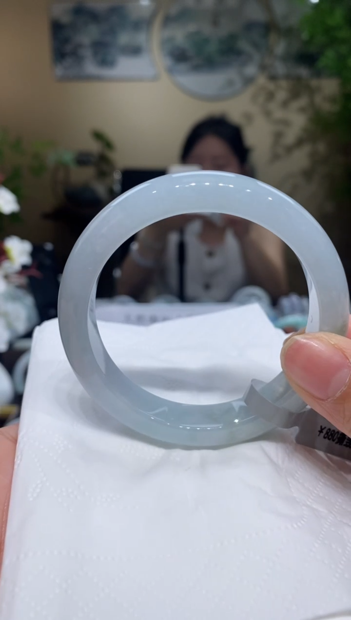 翡翠手镯未镶嵌翡翠55-56