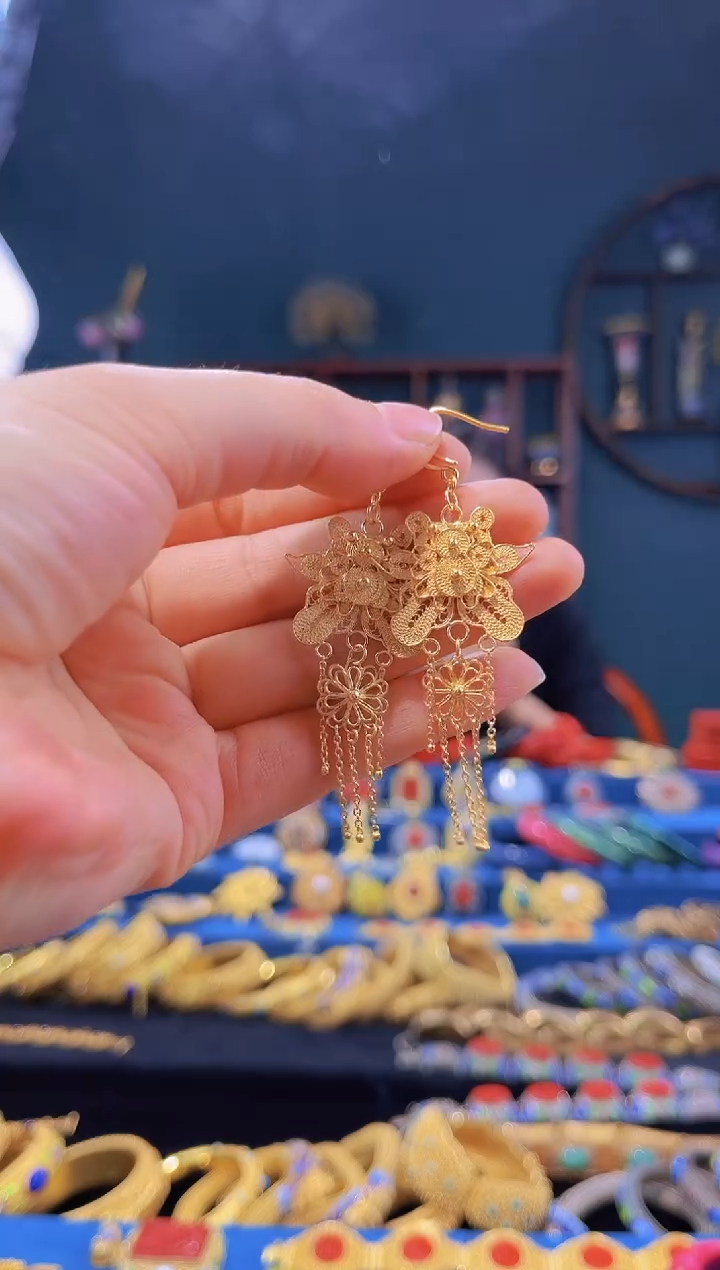 【闪购商品】非遗绝技 花丝耳环 