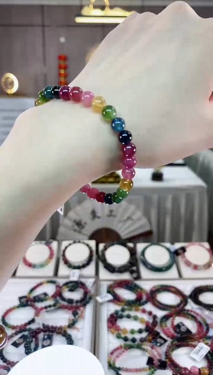 单圈手串6mm+未镶嵌碧玺dan多样性发货一条