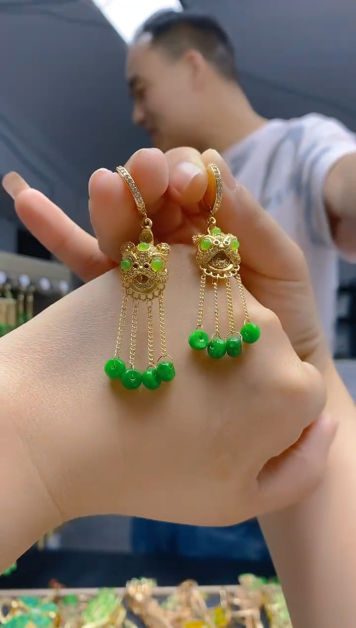 【闪购商品】翡翠耳饰合金052翡翠耳包