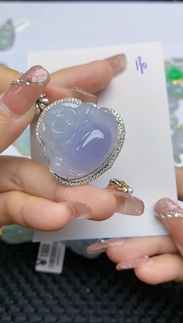 【闪购商品】翡翠颈饰18K金镶嵌天然A货翡翠 190