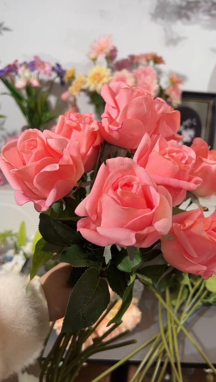 10枝粉色手感保湿贝拉