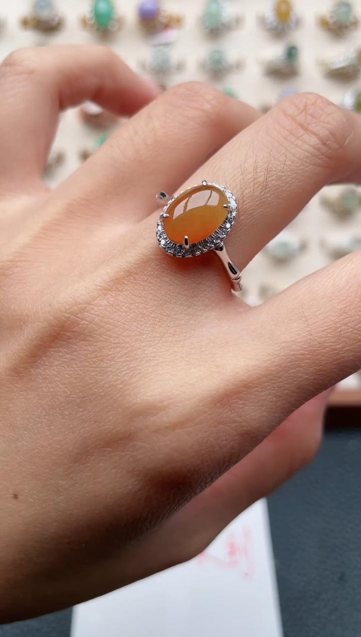 【闪购商品】翡翠戒指银S925镶嵌1111