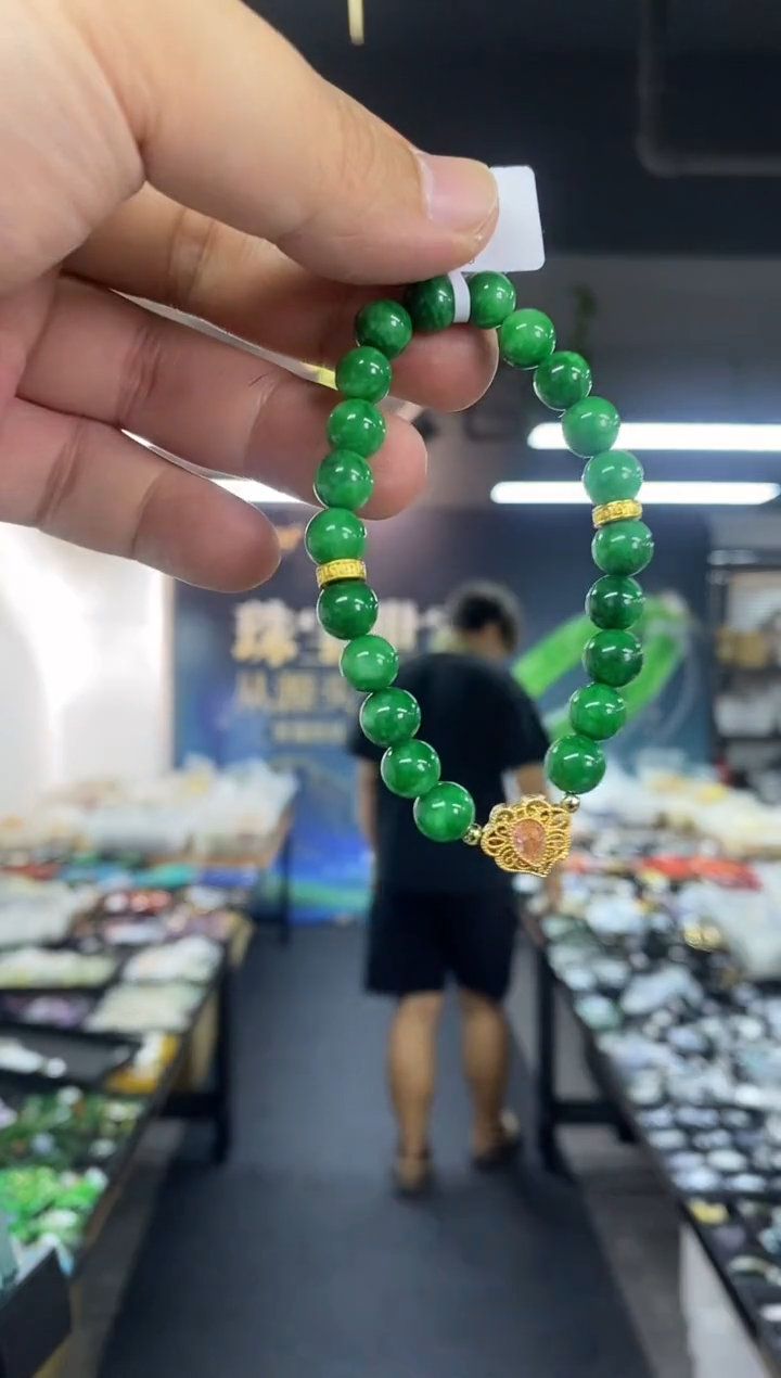 未镶嵌手链翡翠多样性发其一颜色微差