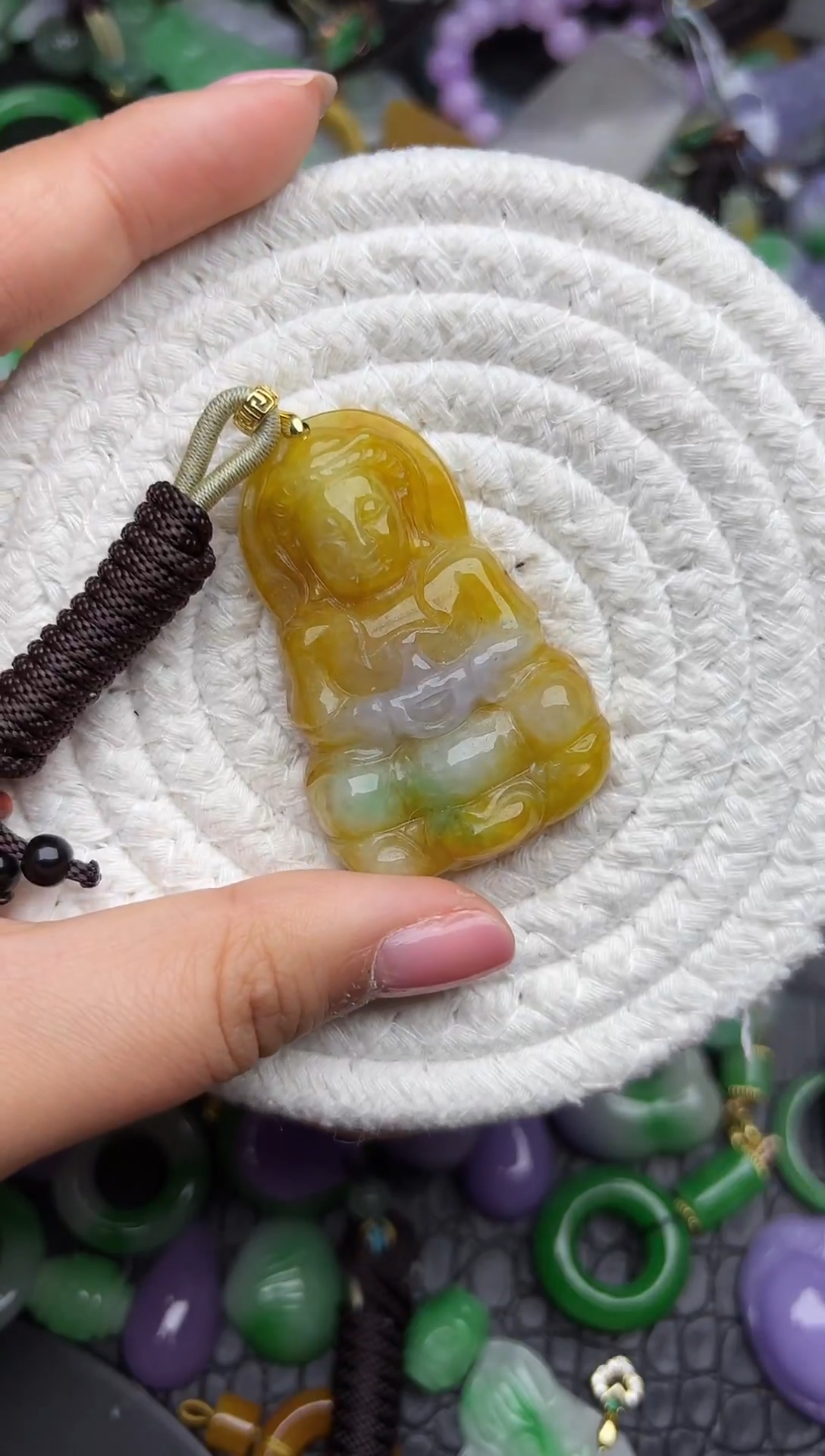 颈饰未镶嵌翡翠缅甸翡翠吊坠