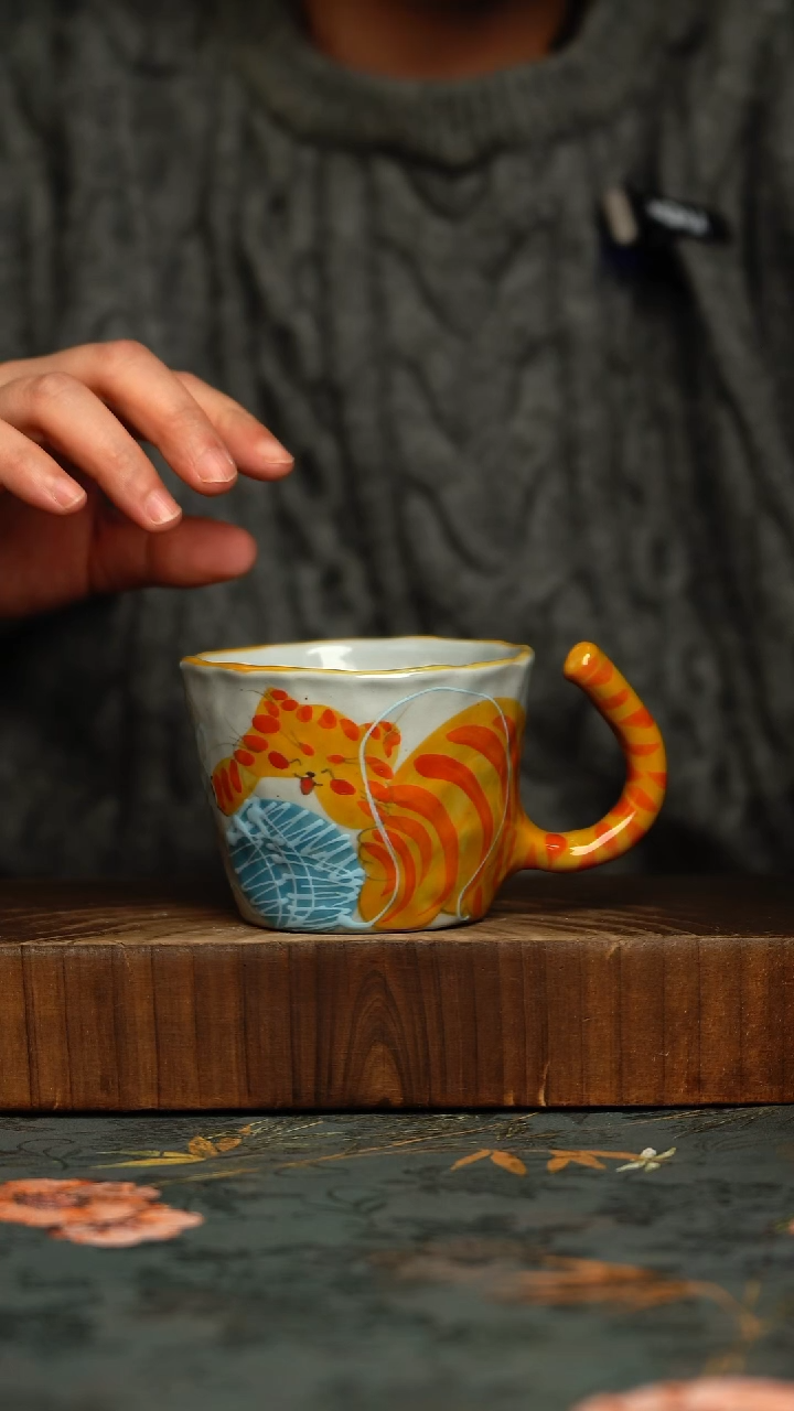 瓷片釉下彩手工手绘同款陶器